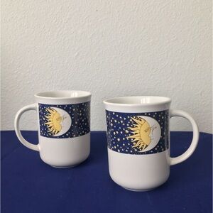 Sun and Moon Galaxy Celestial Mug Set